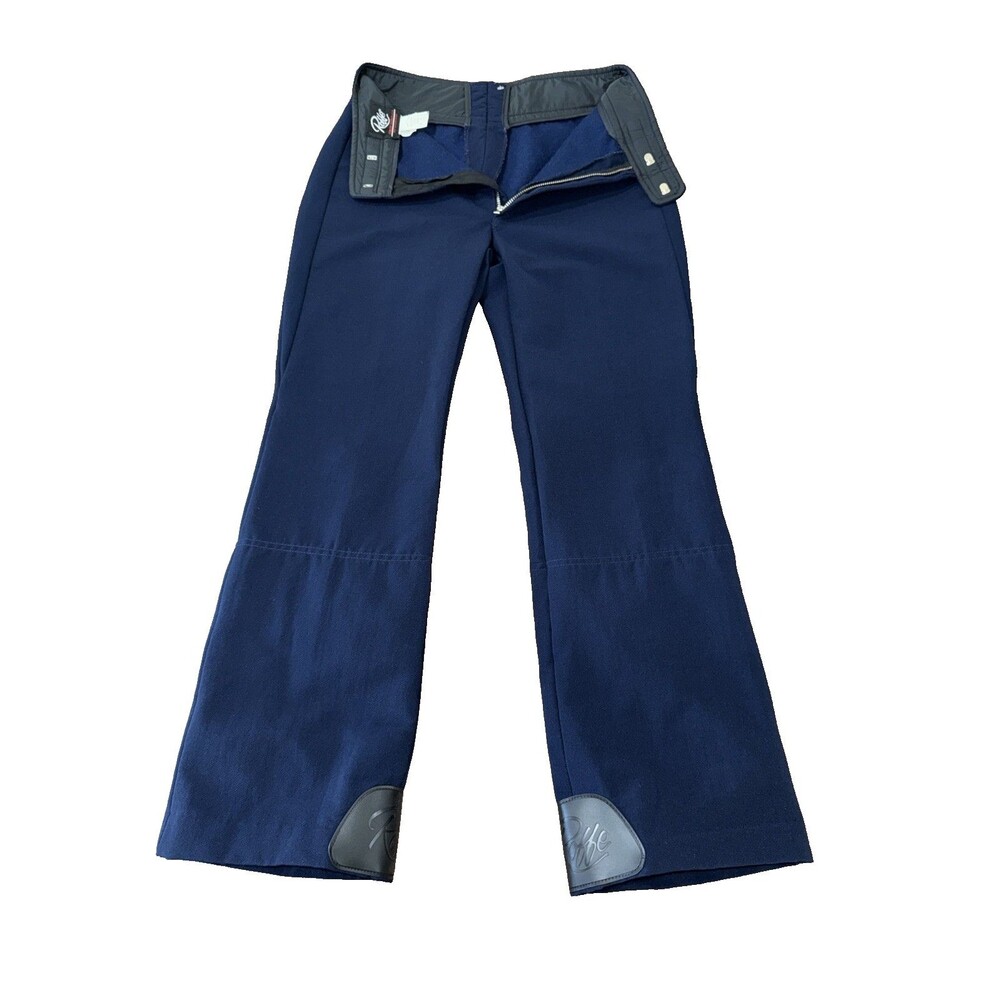 Robbe Vintage Navy Ski Pants USA Made Snow Gaiters Women 14 Long Retro
